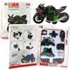 Lean Toys Motociklo modelis 1:14 savarankiškam surinkimui žaliai juodas