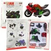 Lean Toys Motociklo modelis 1:14, žalia-raudona spalvos