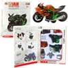 Lean Toys Motociklas 1:14 Mastelio, Žalios-Oranžinės Spalvos
