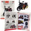 Lean Toys Motociklo modelis 1:14 surinkimui, juoda ir oranžinė spalvos