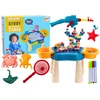 Lean Toys Daugiafunkcinis vaikiškas stalas 4 viename, mėlynas