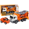 Lean Toys Evakuatorius su šviesomis ir garsais 1:16, oranžinė mašina