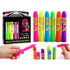 Lean Toys Neoninis veido piešimo rinkinys su 6 fluorescenciniais markeriais