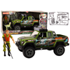 Lean Toys Mašinėlė Off-Road Hunting Car Hunter Dinosaur Lights Sounds Žalias