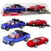 Lean Toys Automobilių žaislų rinkinys su vilkiku ir sportiniu automobiliu