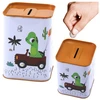 Lean Toys Metalinis taupyklės dinozauras automobilyje 11x8 cm