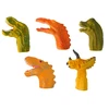Pirštukinės lėlės Lean Toys Dinozaurai, 5 vnt., 4x8x2 cm