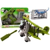 Lean Toys Žalias lėktuvas su dinozaurų transportavimo narvu