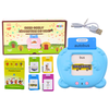 Lean Toys Mokomasis planšetinis kompiuteris 224 žodžiai mėlynas