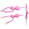 Lean Toys Pliušinis žaislas - rožinė beždžionėlė su garsu, 80 cm