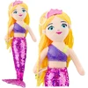 Lean Toys Pliušinis žaislas - undinėlė su blizgančia uodegėle, 48 cm