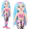 Lean Toys Pliušinis žaislas - undinėlė su holografiniu uodegos efektu, 48 cm