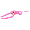 Lean Toys Pliušinis žaislas - rožinė beždžionė su mažyliu, 70 cm