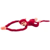 Lean Toys Pliušinis žaislas - raudona beždžionėlė su garsu, 80 cm