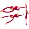 Lean Toys Pliušinis žaislas - raudona beždžionėlė su garsu, 80 cm