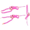 Lean Toys Pliušinis žaislas - rožinė beždžionė su mažyliu, 90 cm