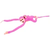 Lean Toys Pliušinis žaislas - rožinė beždžionė su mažyliu, 90 cm