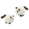 Lean Toys Pliušinis šokinėjantis katinas su varpeliu, balta spalva, 12x7x7 cm
