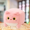 Lean Toys Pliušinis žaislas - kubo formos rožinis katinas, 18 cm