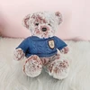 Lean Toys Pliušinis žaislas - meškiukas su mėlynu megztuku, 21 cm