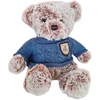Lean Toys Pliušinis žaislas - meškiukas su mėlynu megztuku, 21 cm