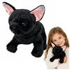 Lean Toys Pliušinis žaislas - juodas prancūzų buldogas, 22 cm