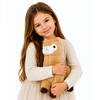Lean Toys Pliušinis žaislas alpaka, kreminė su rudais akcentais, 38 × 26 × 15 cm