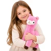 Lean Toys Pliušinis žaislas alpaka, rožinis su rudais akcentais, 38 × 26 × 15 cm