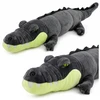Lean Toys Pliušinis krokodilas, pilkas, 90 x 30 x 25 cm