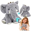 Lean Toys Pluszowy Słonik Z Koroną Przytulanka Maskotka Miękki Pilka 26 cm