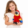 Lean Toys Pluszowa Papuga Ara Maskotka Miękka Przytulanka Czerwona 25 cm