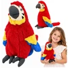 Lean Toys Pluszowa Papuga Ara Maskotka Miękka Przytulanka Czerwona 25 cm