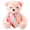 Lean Toys Rožinis pliušinis meškiukas su šaliku, 35 cm