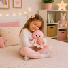 Lean Toys Pliušinis aštuonkojis su tampriais čiuptuvais, rožinis, 30 x 20 x 20 cm