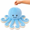 Lean Toys Pliušinis aštuonkojis su tampriais čiuptuvais, mėlynas, 50 × 30 × 30 cm