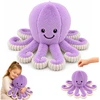Lean Toys Pliušinis aštuonkojis su tampriais čiuptuvais, violetinis, 50 x 30 x 30 cm