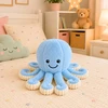 Lean Toys Pliušinis aštuonkojis su tampriais čiuptuvais, mėlynas, 30 × 20 × 20 cm