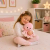 Lean Toys Pliušinis aštuonkojis su tampriais čiuptuvais, rožinis, 50 × 30 × 30 cm
