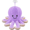 Lean Toys Pliušinis aštuonkojis su tampriais čiuptuvais, violetinis, 16 × 10 × 10 cm