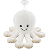 Lean Toys Pliušinis aštuonkojis su siurbtuku ir tampriais čiuptuvais, baltas, 16 × 10 × 10 cm