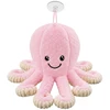 Lean Toys Pliušinis aštuonkojis su tampriais čiuptuvais, rožinis, 16 x 10 x 10 cm