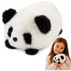 Lean Toys Pliušinis žaislas panda, juoda ir balta, 16 × 10 × 9 cm