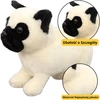 Lean Toys Žaislinis pliušinis šuo mopsas, 19 cm