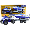 Lean Toys Policijos keturratis su priekaba ir motorine valtimi