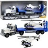 Lean Toys Policijos transportavimo sunkvežimis su sraigtasparniu, 46x14x9 cm