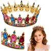 Lean Toys Princesės Karalienės Metalinė Karūna Spalvoti Kristalai Aukso 12,5 cm