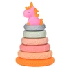Lean Toys Jutiminė piramidė kūdikiams su vienaragiu, 18 cm