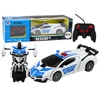 Lean Toys Nuotolinio Valdymo Policijos Automobilis-Transformeris 2in1 su Šviesomis ir Garsais
