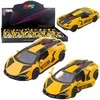 Lean Toys Lenktyninis automobilis metalinis 1:32 geltonas su atidaromomis durimis