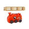 Lean Toys Raudonas Dinozauras - Baterijomis Varomas Automobilis su Domino Kaladėlėmis